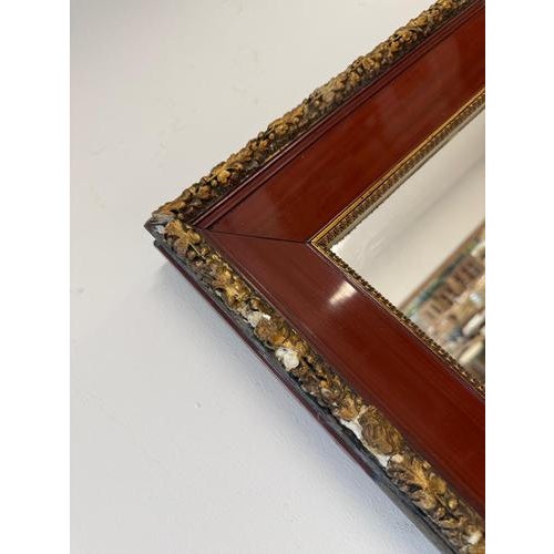Biedermeier Wall Mirror in Walnut For Sale - Image 10 of 15