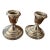 Pair of Lunt Sterling Silver Candle Holders For Sale
