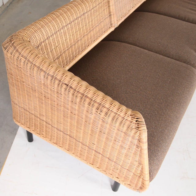 Wicker Modular Sofa, 1990s, Set of 3 For Sale - Image 15 of 16