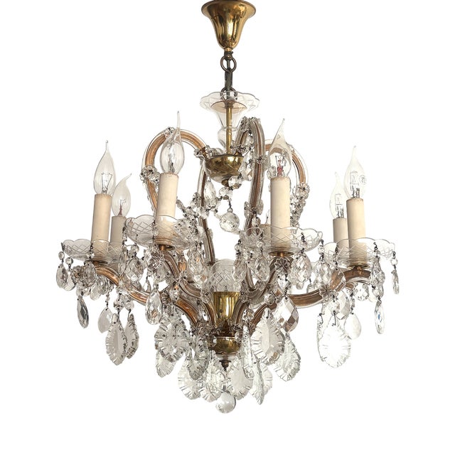 Vintage Italian Maria Theresa Chandelier, 1940s For Sale