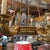 Large 40" Custom Italian Carved Wood and Gold Leaf Chandelier Pair For Sale - Image 4 of 6
