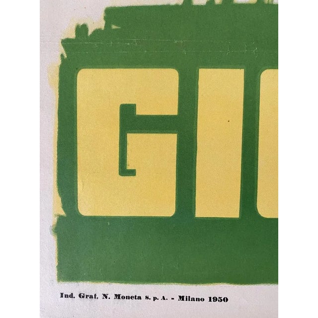 Mid-Century Modern Italian Giovanola Milano Advertising Poster, 1960s For Sale - Image 3 of 7
