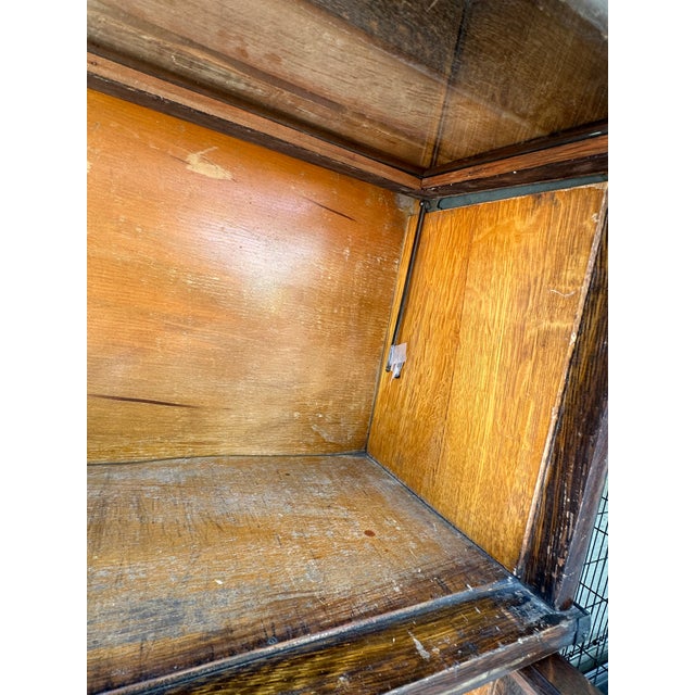 Antique Tiger Oak Globe Wernicke Co. 7 Piece Sectional Bookcase Standard C 9 1/2 Unit For Sale - Image 10 of 12