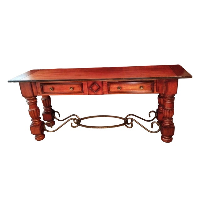 Wood Stunning Console Table by Hickory White Furniture Combines Timeless Spanish Colonial With Versatile Modern Utility. For Sale - Image 7 of 12