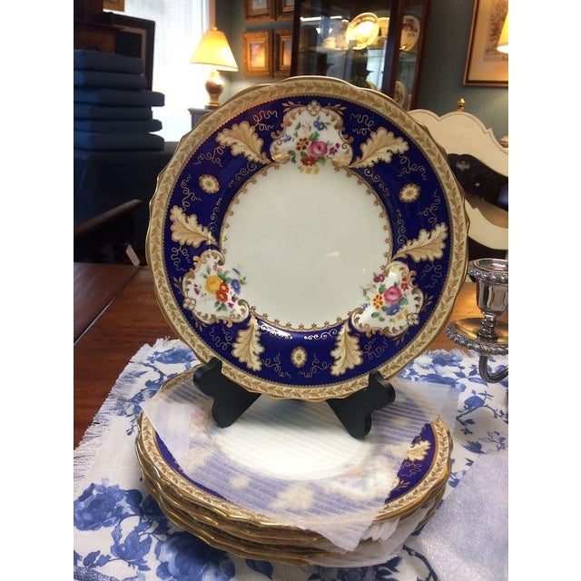 1910s 1910s English Porcelain Dinner Plates, Cauldon China, Set of Six For Sale - Image 5 of 12