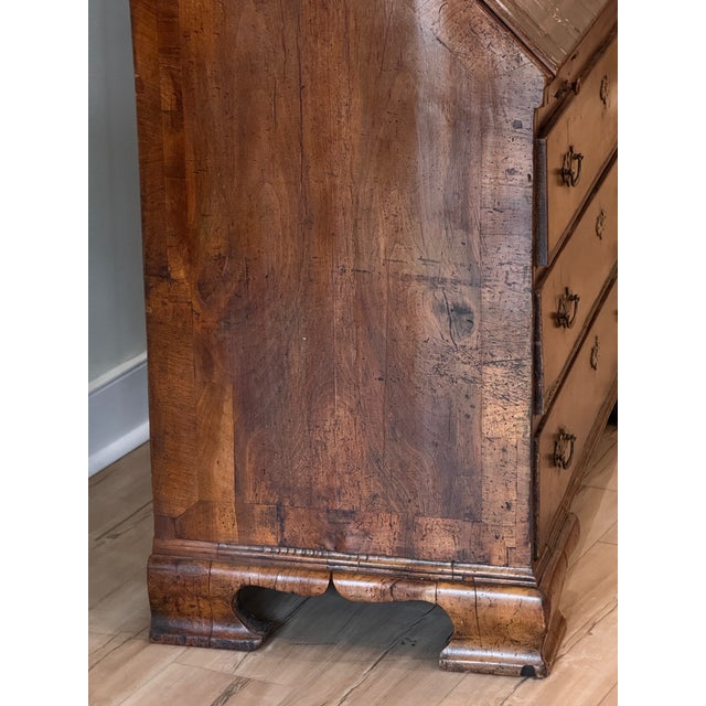 Early 18th Century Dutch Baroque Burl Walnut Drop-Front Secretary Desk For Sale - Image 18 of 18