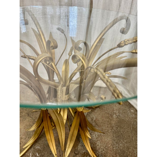 Art Nouveau Wheat Sheaf Gold Gilded Side Table For Sale - Image 3 of 6