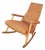 Vintage Mid-Century Modern Rocker Rocking Chair Oak With High Back Original Upholstery For Sale