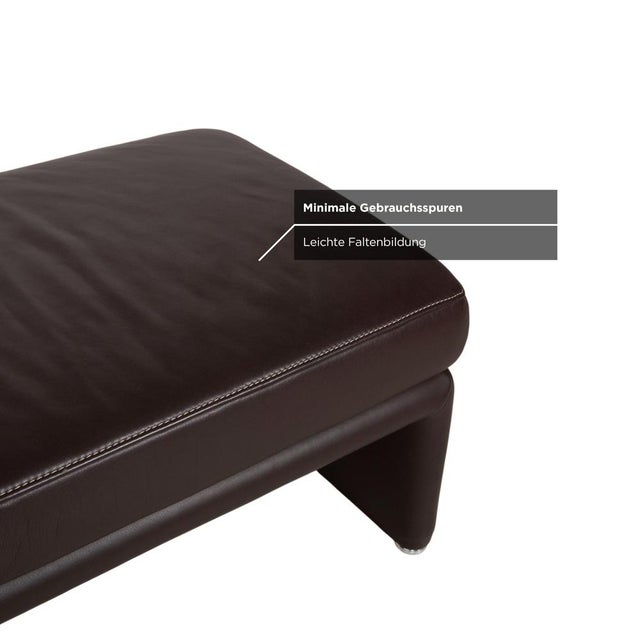 Raoul Leather Corner Sofa and Ottoman in Brown with Manual Function by Koinor, Set of 2 For Sale - Image 13 of 18