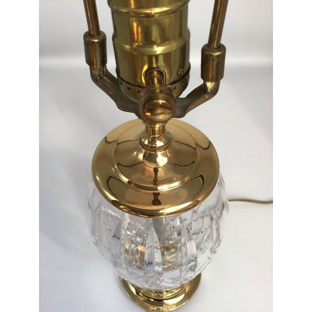 Transparent Vintage Table Lamp Waterford Crystal Retired Araglin Design Pattern For Sale - Image 8 of 9