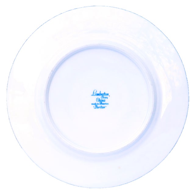 French Vintage French Blue & Ivory Fleur De Lys China, 10+ Place Settings, 55 Pieces For Sale - Image 3 of 3