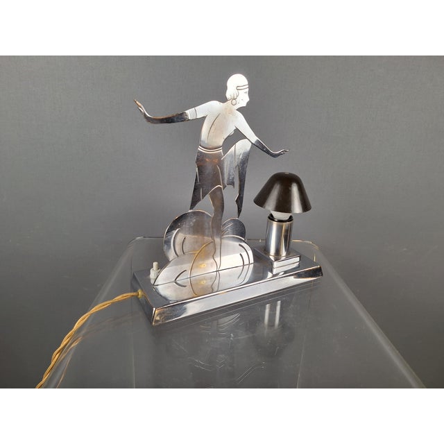 Art Deco Dancer Lamp from LW Paris, 1930s For Sale - Image 4 of 8