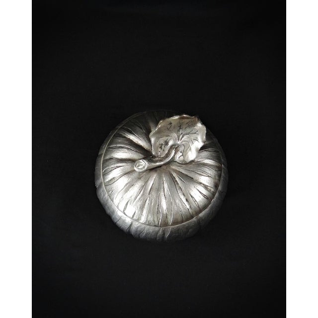Metal Vintage Silver Metal Pumpkin Ice Bucket by Mauro Manetti, 1970s For Sale - Image 7 of 13