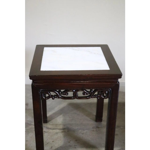 Chinese Late 20th Century Black Wood Stool For Sale - Image 3 of 7