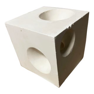 Rare Plaster Cube Architectual Study-Convexity & Concavity For Sale