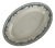 Oval Earthenware Platter with Lauriers Pattern from Moulins des Loups, 1900s For Sale