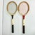 Mid-Century Modern Mid-Century Vintage Boho Chic Americana Wood Tennis Rackets - Set of 2. For Sale - Image 3 of 9