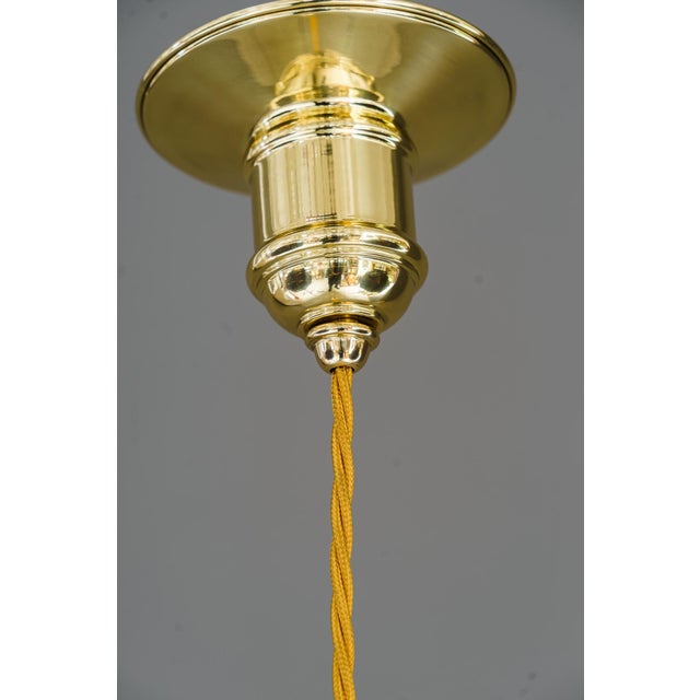 Art Deco Pendants with Opaline Glass Shades, Vienna, 1920s, Set of 2 For Sale - Image 14 of 15