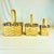 1980s Vintage Boho Chic Americana Arts & Crafts Maple Slat Holiday Accent Baskets - Set of 3 - 4th of July For Sale - Image 10 of 11