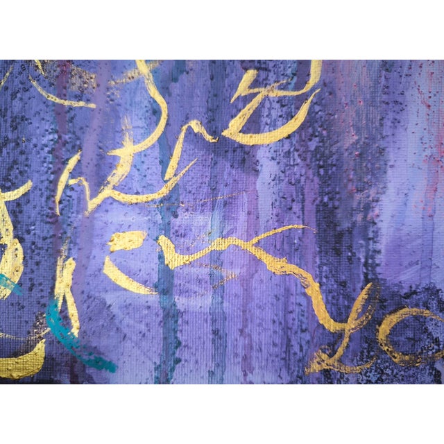 Contemporary Linda Clerget, Le Gardien, Acrylic-Ink-Texture Mediums on Canvas For Sale - Image 3 of 6