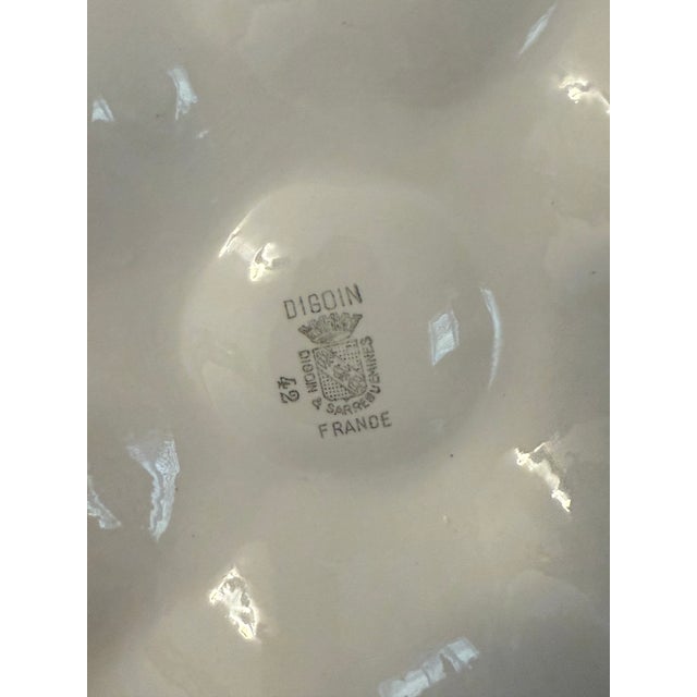 Ceramic Impeccable 1930/40s Digoin & Sarreguemines Oyster Plate For Sale - Image 7 of 7