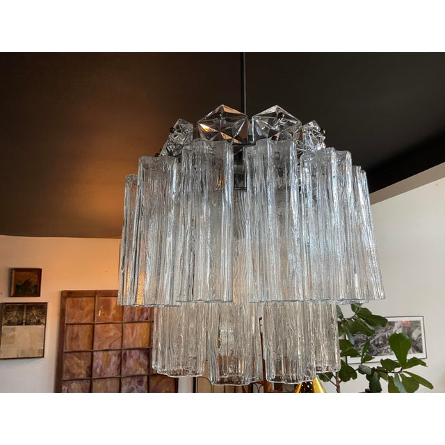 Vintage Mid-Century Kinkeldey Crystal & Chrome Chandelier - West Germany, 1960s For Sale - Image 9 of 16