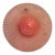 Vintage Art Deco Salmon Ribbed Pink Glass, Shade Lamp Fixture For Sale