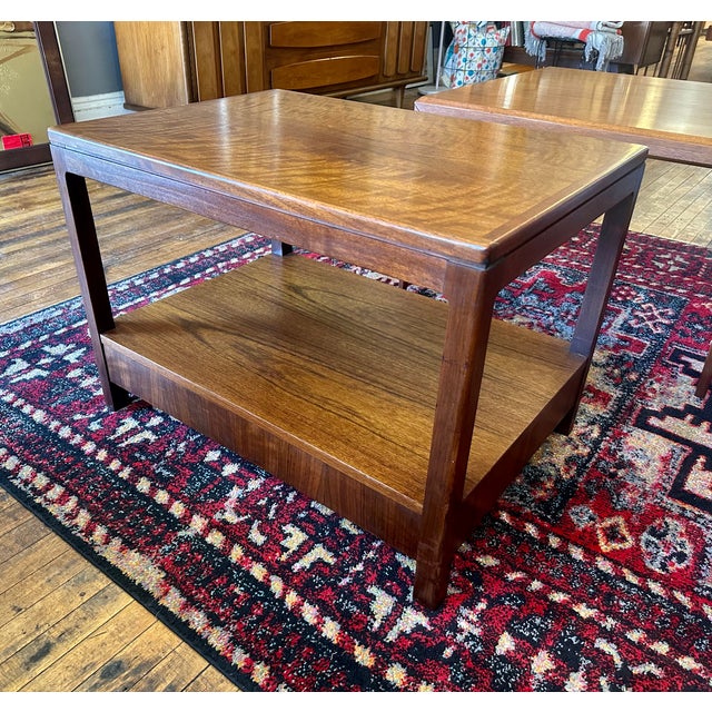 Vintage Maurice Villency Walnut Side Table W/Drawer For Sale In Boston - Image 6 of 7