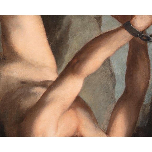 Antonio Zanchi, Prometheus Bound, 1800s, Oil on Canvas, Framed For Sale - Image 9 of 13