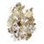 Vintage Tole Four Light Chandelier in Champagne and Gold For Sale