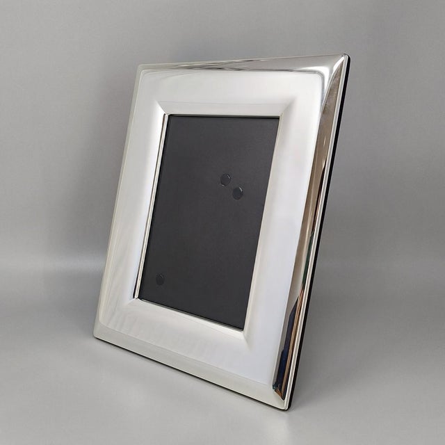 1970s Stunning photo frame in silver plated with glass. Made in Italy The item is in excellent condition . Photo size is...