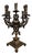 Gothic Medieval-Style Five-Branch Bronze Candleholder For Sale