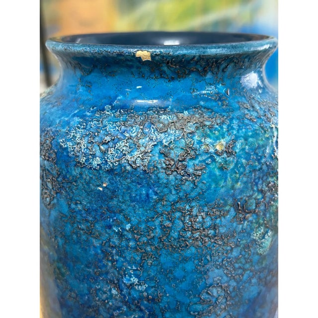 Vintage Bitossi Cinese Chinese Blue Vase Aldo Londi for Rosenthal Netter Signed For Sale - Image 10 of 10