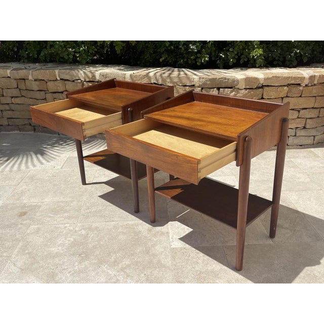 Wood Nightstands by Børge Mogensen, Set of 2 For Sale - Image 7 of 12