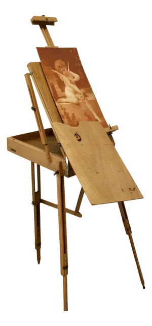 French Artists Folding Easel and Pallet, 1960