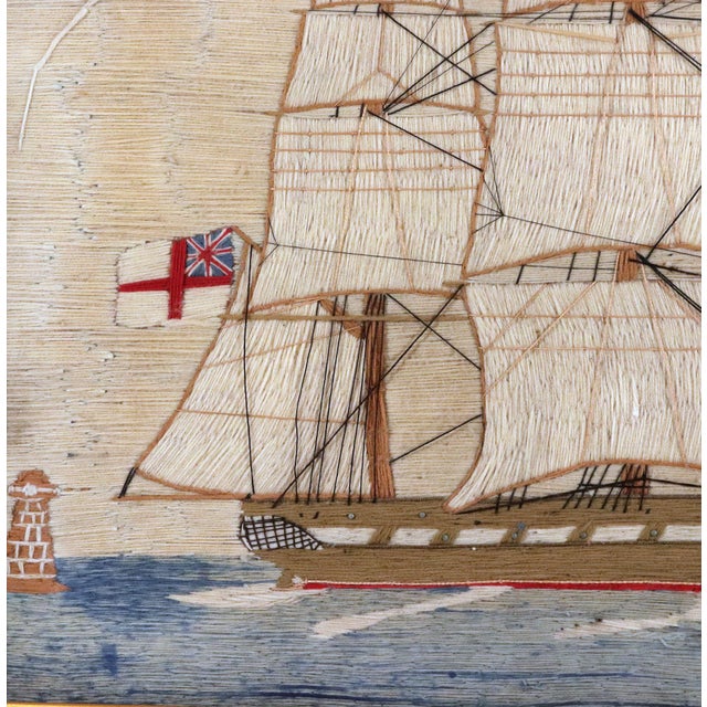 English British Sailor’s Woolwork of a British Clipper Ship For Sale - Image 3 of 7