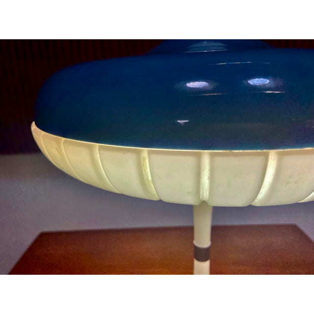 Large Metal and Plastic Siform Table Lamp from Siemens, 1960s For Sale - Image 12 of 18