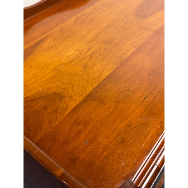 Vintage Solid Cherry Louis XV Server / Bookcase For Sale - Image 11 of 12