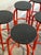 Set of 6 Red Plywood Bar Stools With Metal Frames Mid-Century Modern For Sale - Image 9 of 9