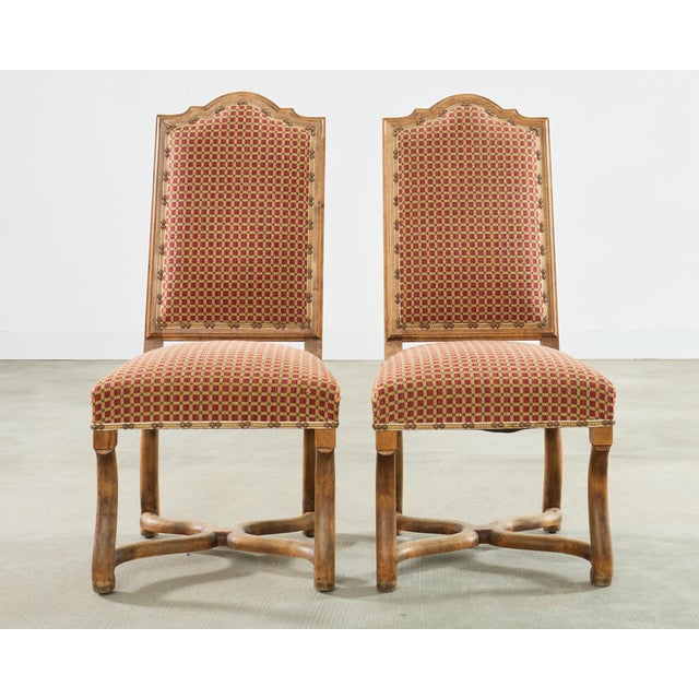 Late 20th Century Set of Six Minton-Spidell Louis XIII Os De Mouton Dining Chairs For Sale - Image 5 of 18