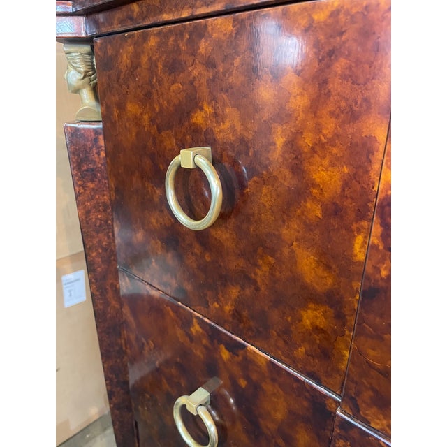 Late 20th Century Art Deco Style Lacquered Chest of Drawers For Sale In Buffalo - Image 6 of 12