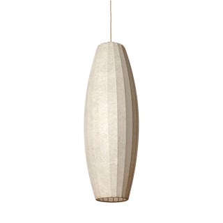 Large Mid-Century Italian Beige Cocoon Pendant attributed to Castiglioni for Hille, 1960s For Sale