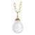 Syna Moon Quartz Yellow Gold Mogul Drop Pendant with Diamonds For Sale