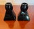 Vintage Mid-Century Modern Black Glass Candlesticks, Set of 2 For Sale - Image 6 of 6