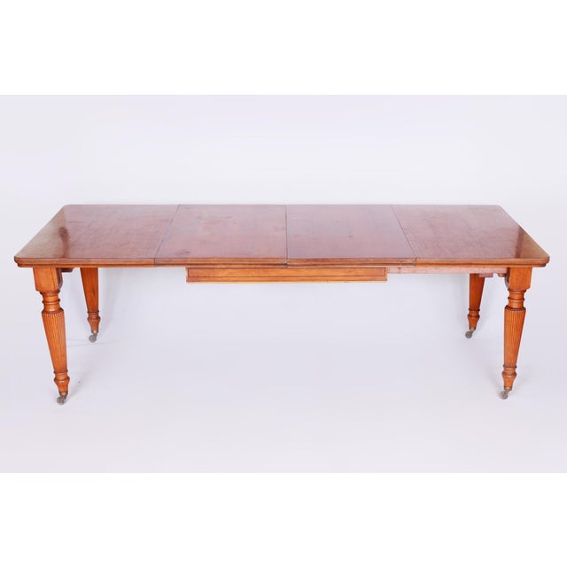 Brown 19th Century British Satin Wood Dining Room Set with 12 Chairs from Maple & Co., Set of 15 For Sale - Image 8 of 18