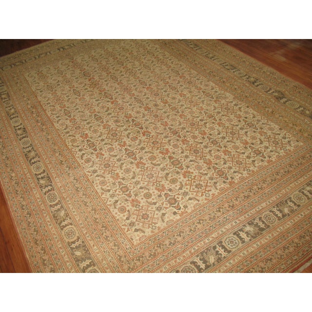 Zabihi Collection Antique Persian Tabriz Rug For Sale - Image 18 of 18