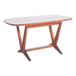 Rectangular Coffee Table with V-Shaped Legs, 1950s For Sale