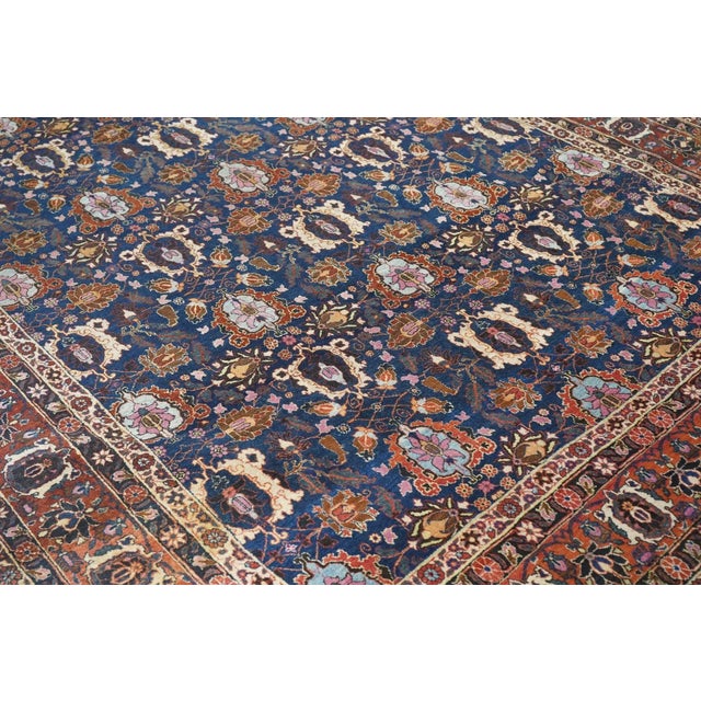Textile Antique Persian Veramin Rug 7'10'' X 10'5'' For Sale - Image 7 of 12