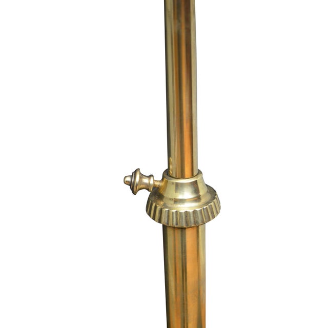 Arts and Crafts English Brass Height Adjustable Floor Lamp, 1900 For Sale - Image 6 of 13