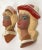 Mid-Century Modern Vintage Ceramic Wall Masks of Young Women, 1960s, Set of 2 For Sale - Image 3 of 13